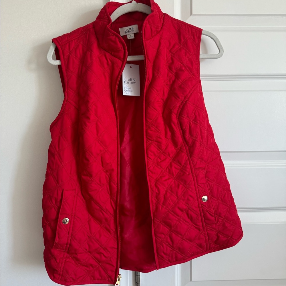 Croft & Barrow red vest
